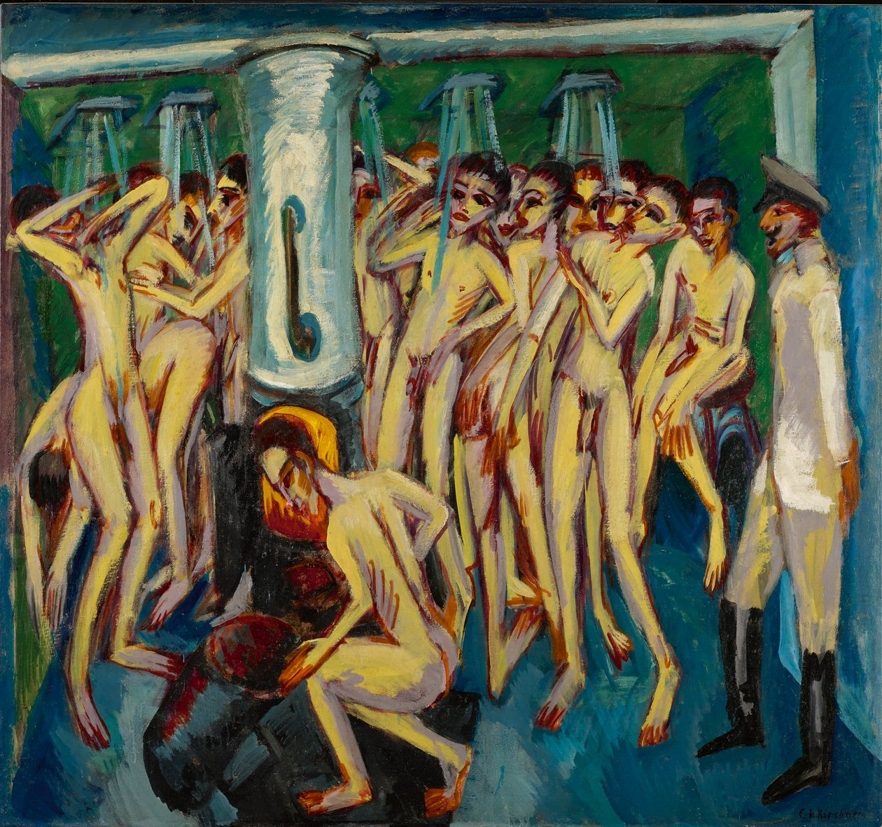 Soldatenes artillerister, 1915. av Ernst Ludwig Kirchner