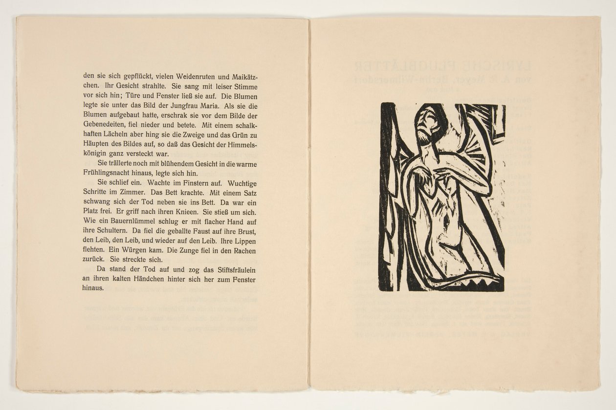 Kanoninnen og døden. Illustrasjoner til en roman av Alfred Doeblin av Ernst Ludwig Kirchner