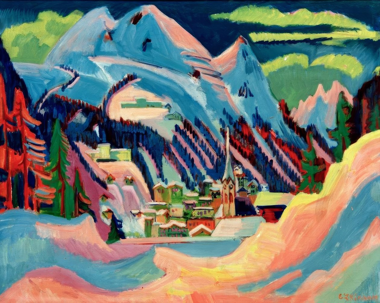 Davos om vinteren av Ernst Ludwig Kirchner