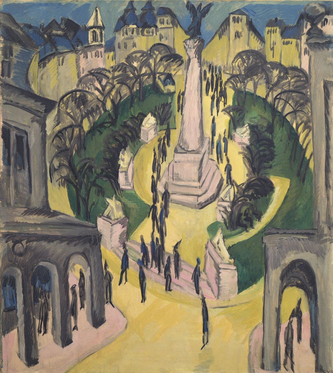 Belle-Alliance-plassen i Berlin av Ernst Ludwig Kirchner