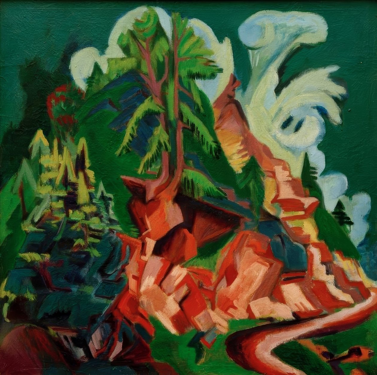 Fjellet. Veien til Stafel av Ernst Ludwig Kirchner