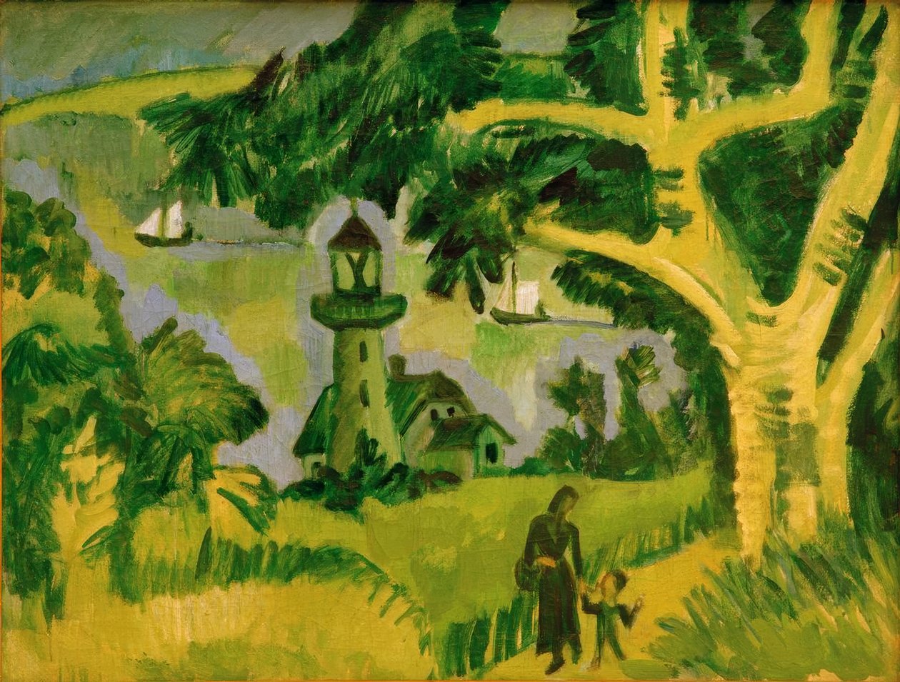 Fyret på Fehmarn av Ernst Ludwig Kirchner