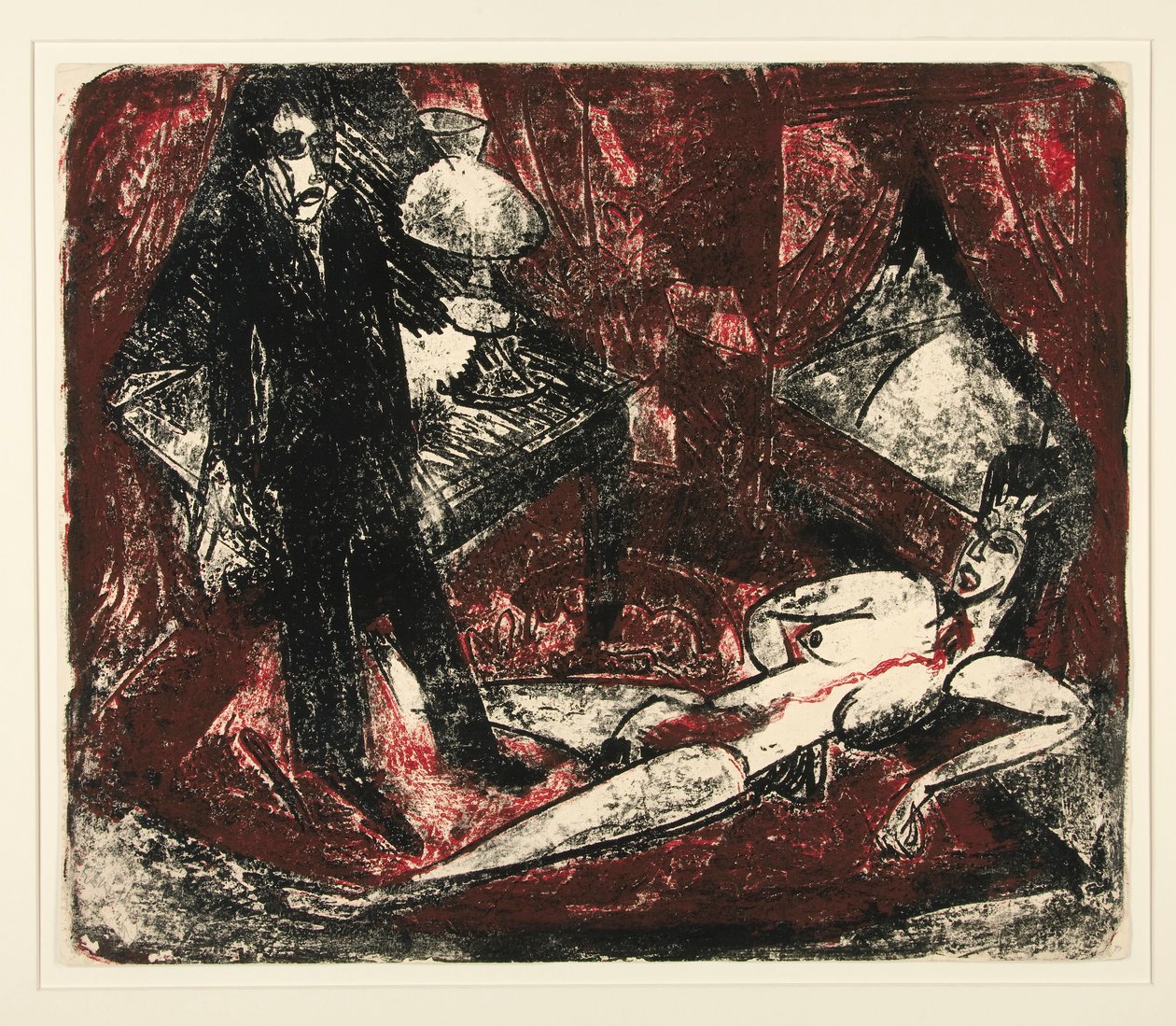 Der Moerder (Morderen), illustrasjon for Zola av Ernst Ludwig Kirchner