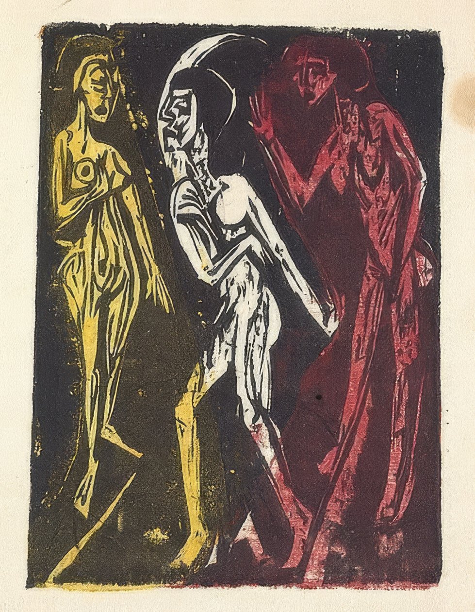 Dansen mellom kvinner. 1919 av Ernst Ludwig Kirchner