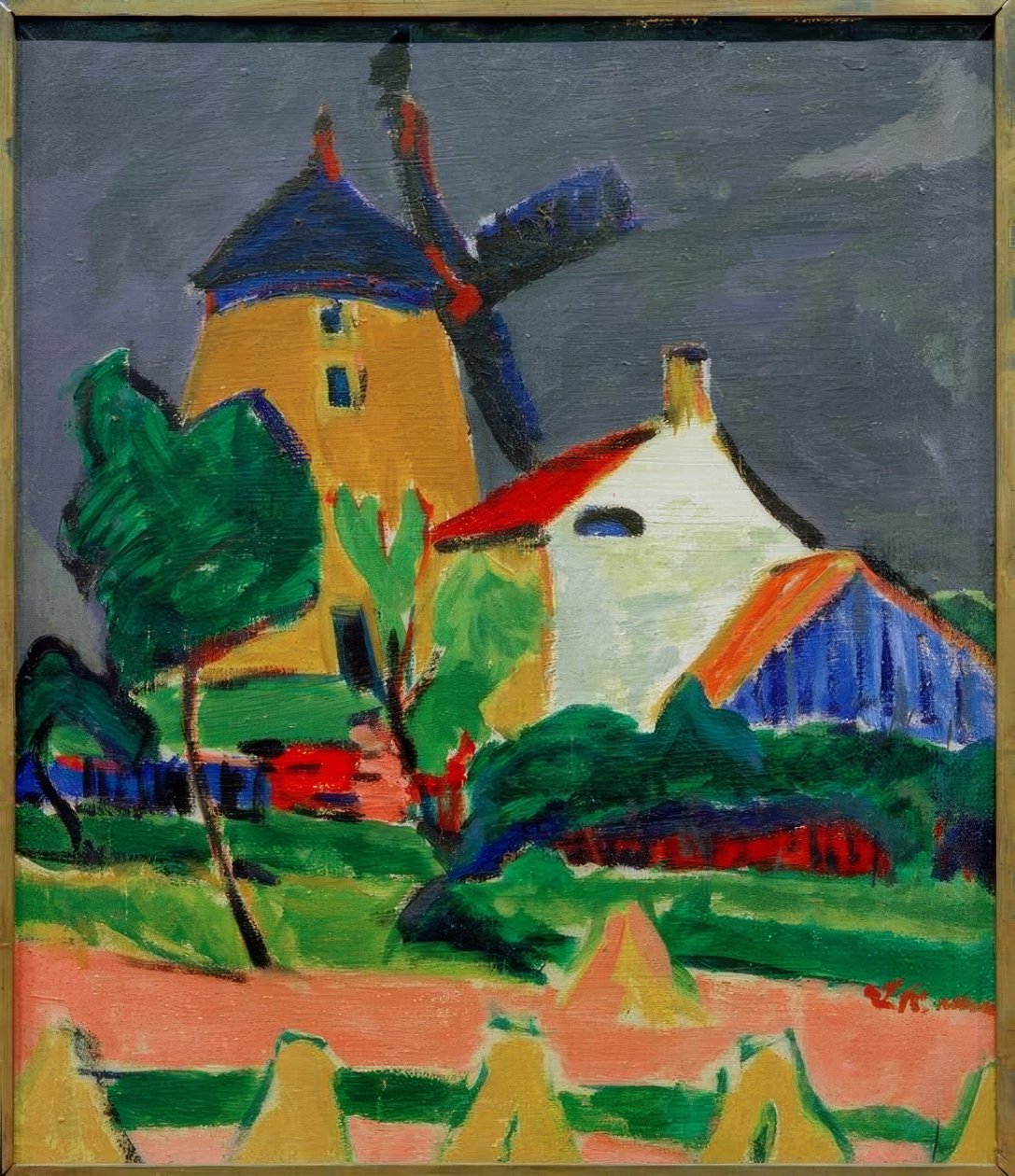 Vindmøllen nær Moritzburg av Ernst Ludwig Kirchner