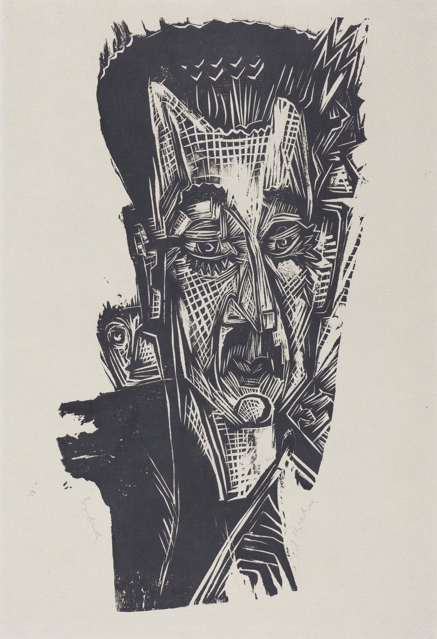 Dr. Ludwig Binswanger (hodestudie av Dr. Ludwig Binswanger) av Ernst Ludwig Kirchner