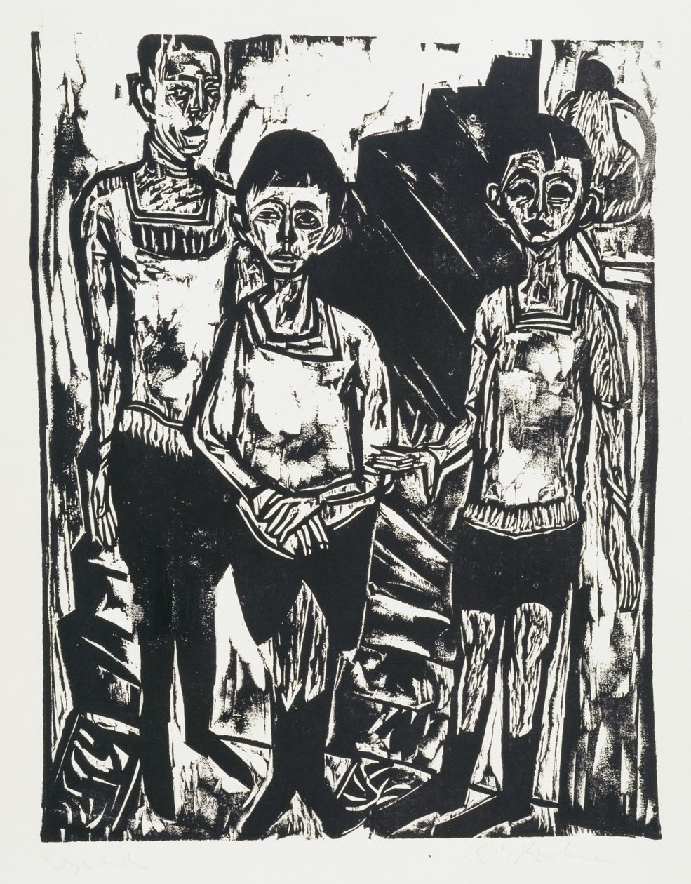 Tre gutter (Fehrs sønner) av Ernst Ludwig Kirchner