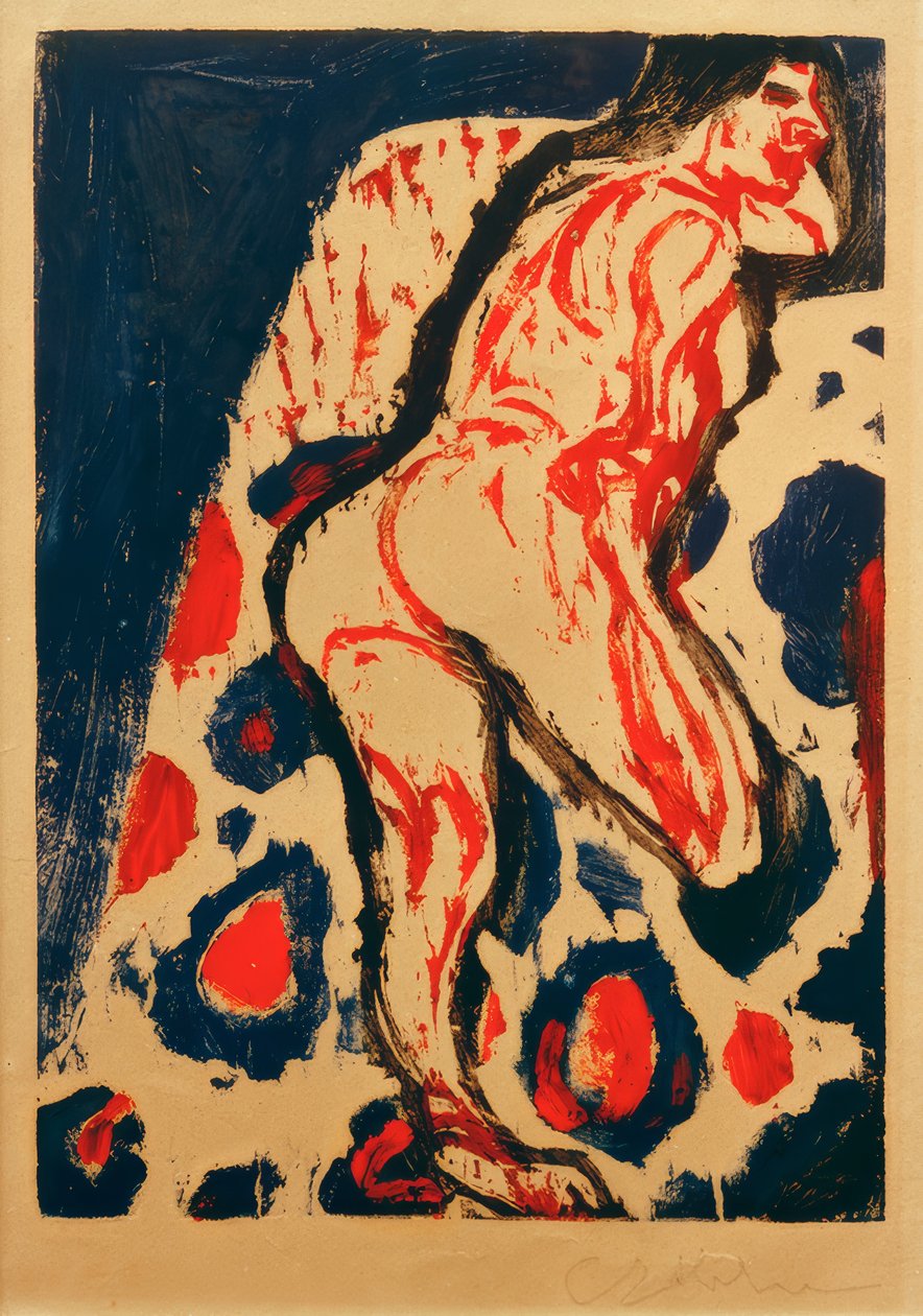 E.L. Kirchner, liggende naken av Ernst Ludwig Kirchner