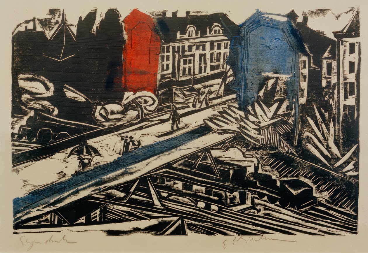 E.L. Kirchner, bro over Wannseebahn av Ernst Ludwig Kirchner