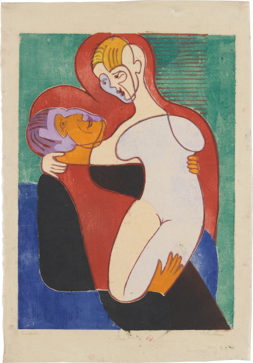 Elisabeth og Julius Hembus (Forelsket par; Hembus-familien) av Ernst Ludwig Kirchner