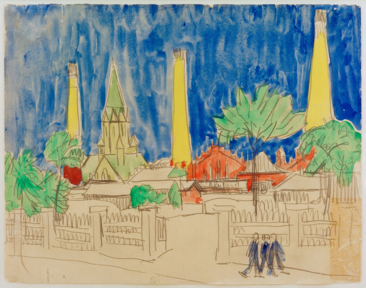 Fabrikk i Dresden av Ernst Ludwig Kirchner