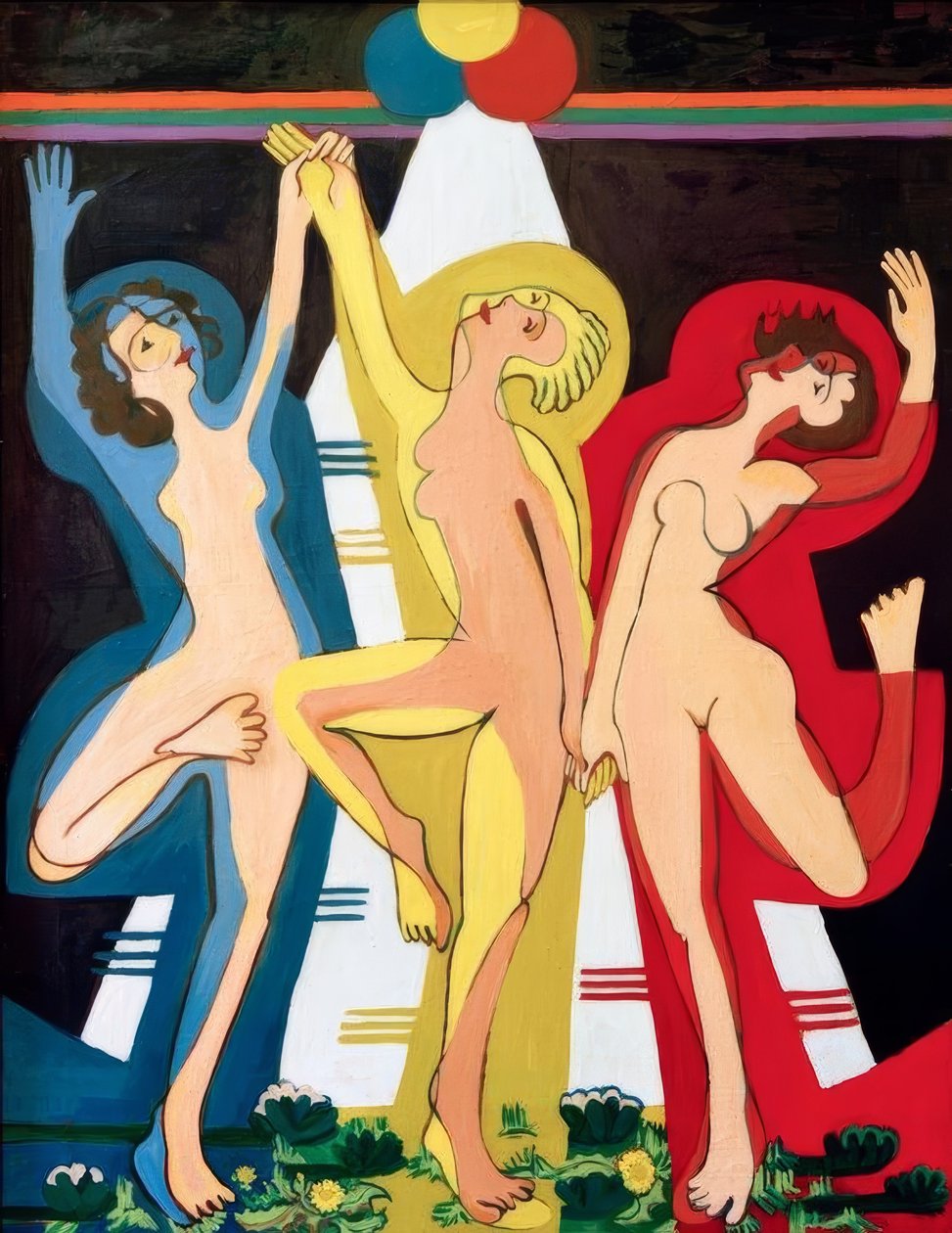 Fargedans II av Ernst Ludwig Kirchner