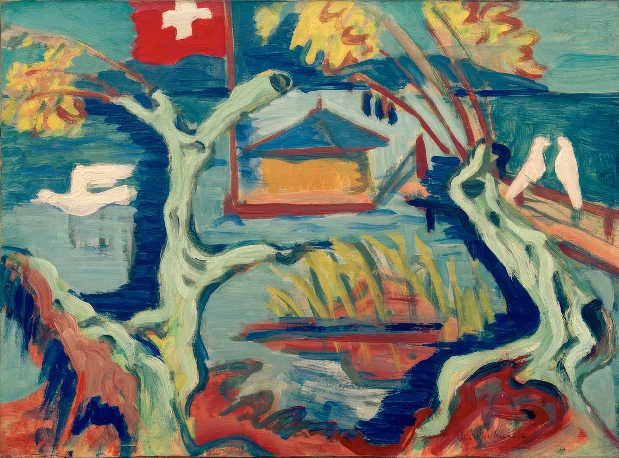 Fiskerhytte ved Bodensjøen av Ernst Ludwig Kirchner