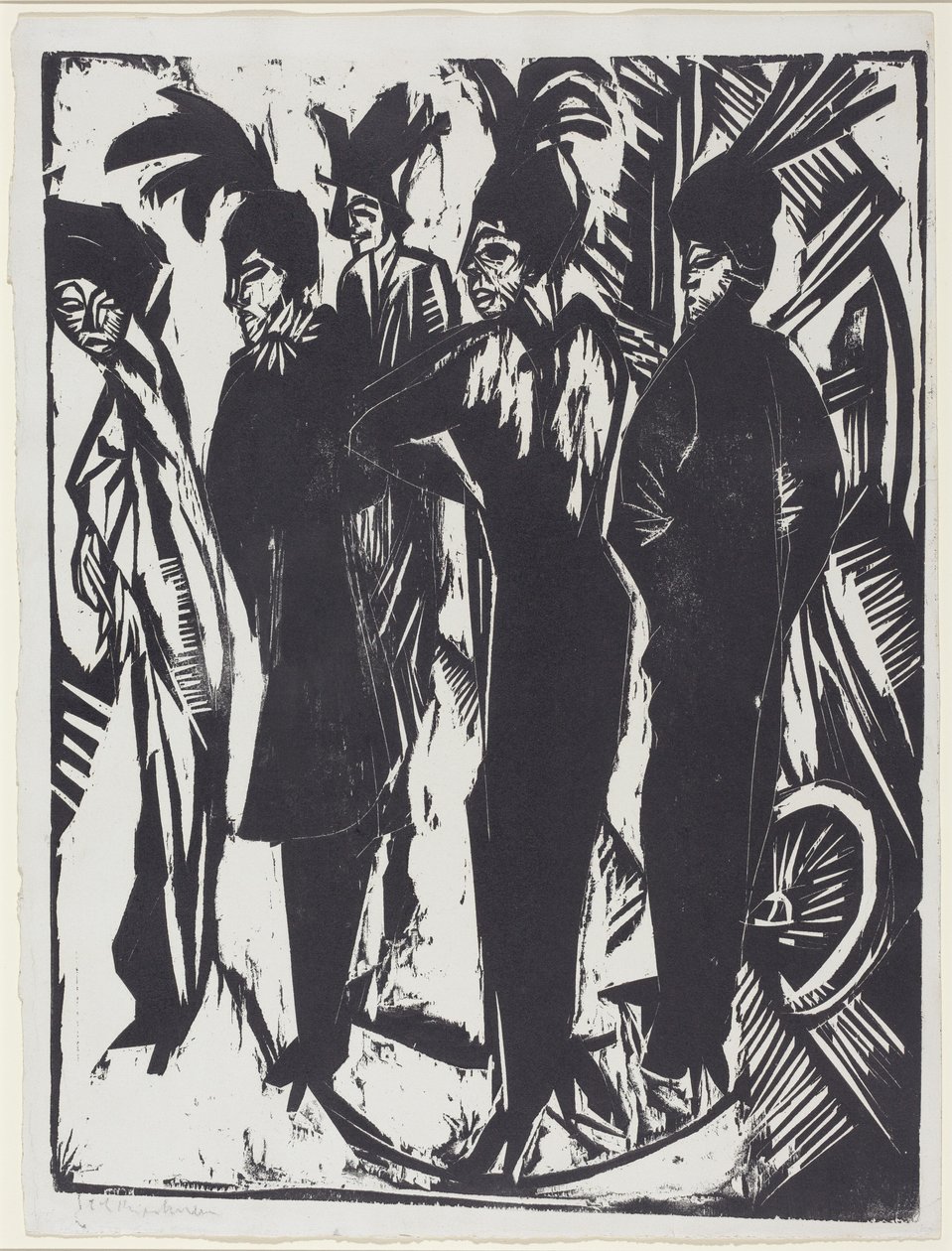 Fem kvinner på gaten av Ernst Ludwig Kirchner