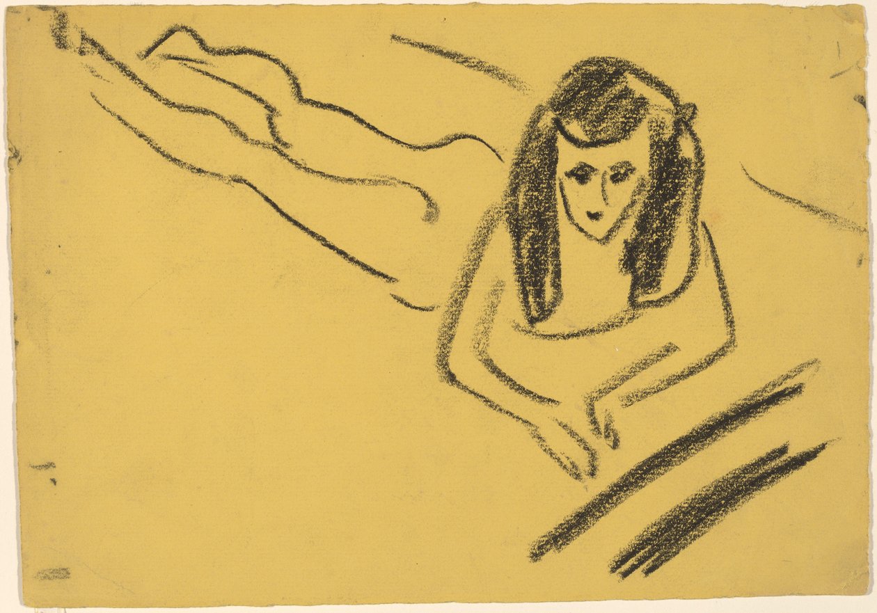 Fränzi Liggende av Ernst Ludwig Kirchner