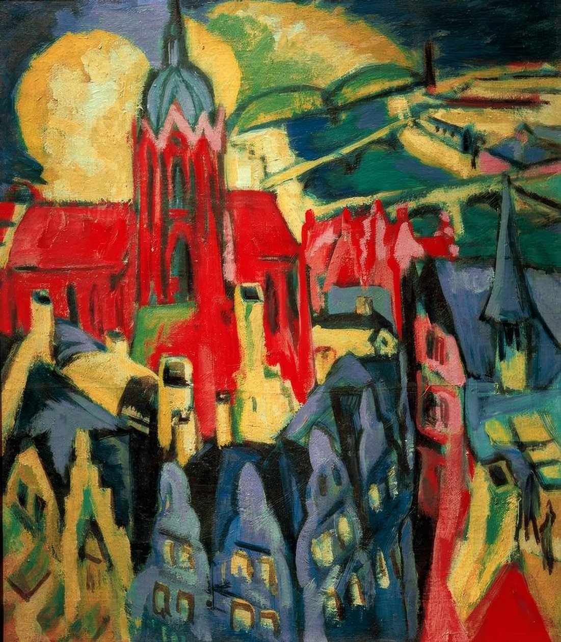 Frankfurt katedral av Ernst Ludwig Kirchner