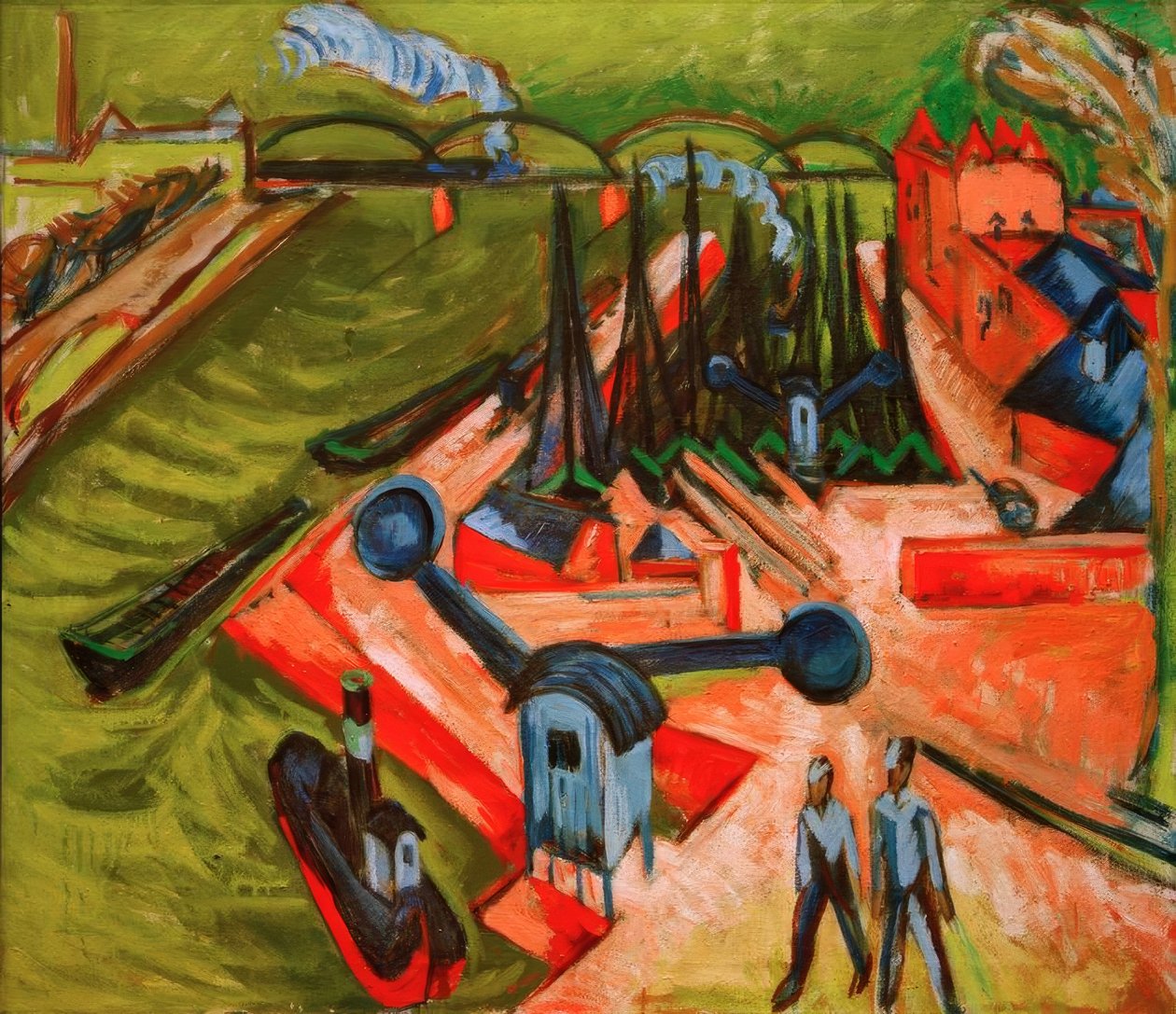 Frankfurter Westhafen av Ernst Ludwig Kirchner