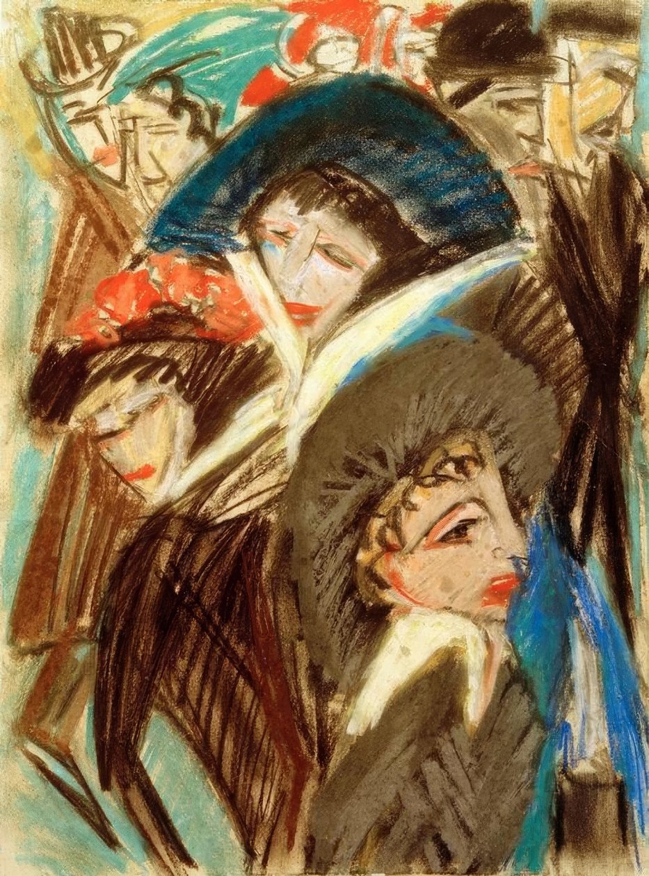 Kvinner på gata av Ernst Ludwig Kirchner