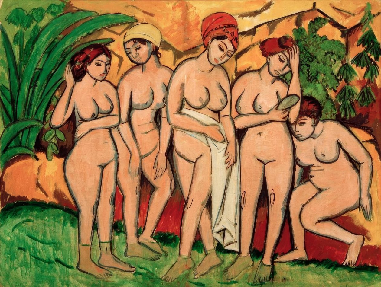 Kvinner i badekaret av Ernst Ludwig Kirchner
