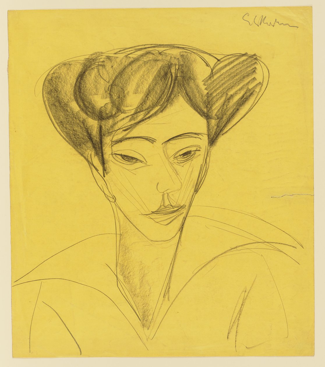 Kvinnehode av Ernst Ludwig Kirchner