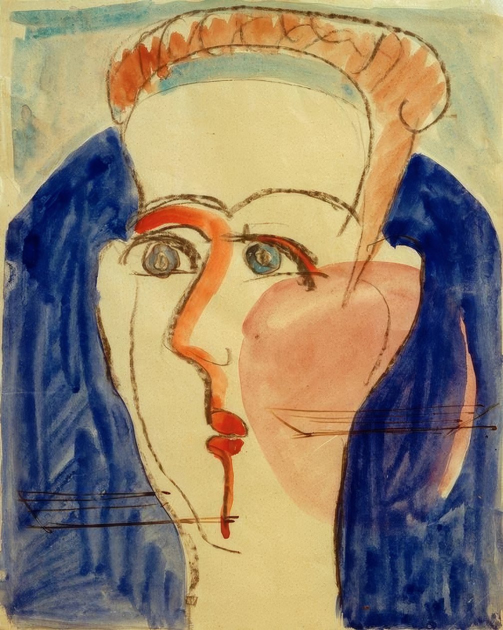 Kvinnehode av Ernst Ludwig Kirchner