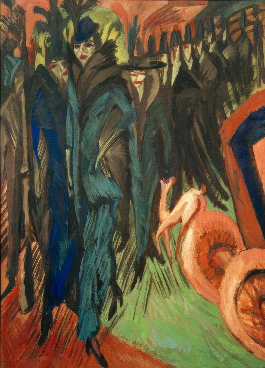 Friedrichstrasse, Berlin av Ernst Ludwig Kirchner