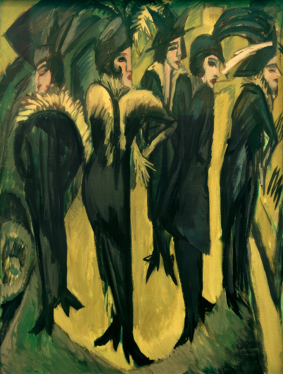 Fem kvinner på gaten av Ernst Ludwig Kirchner