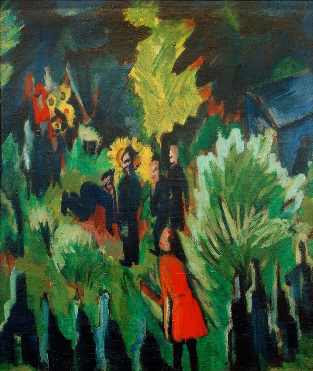 Graef garden i Jena av Ernst Ludwig Kirchner