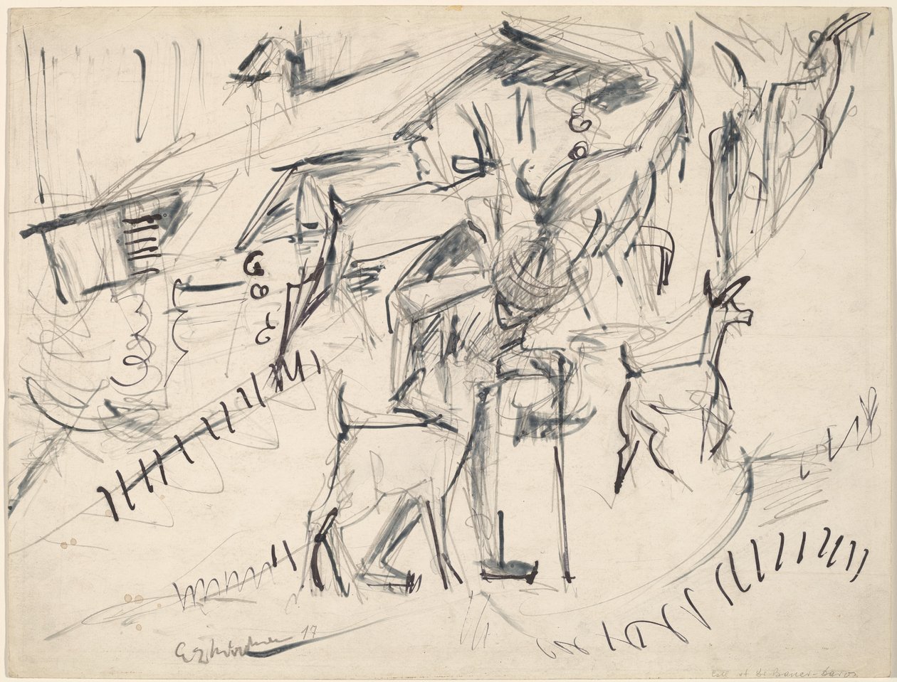 Geitegjeter med geiter av Ernst Ludwig Kirchner