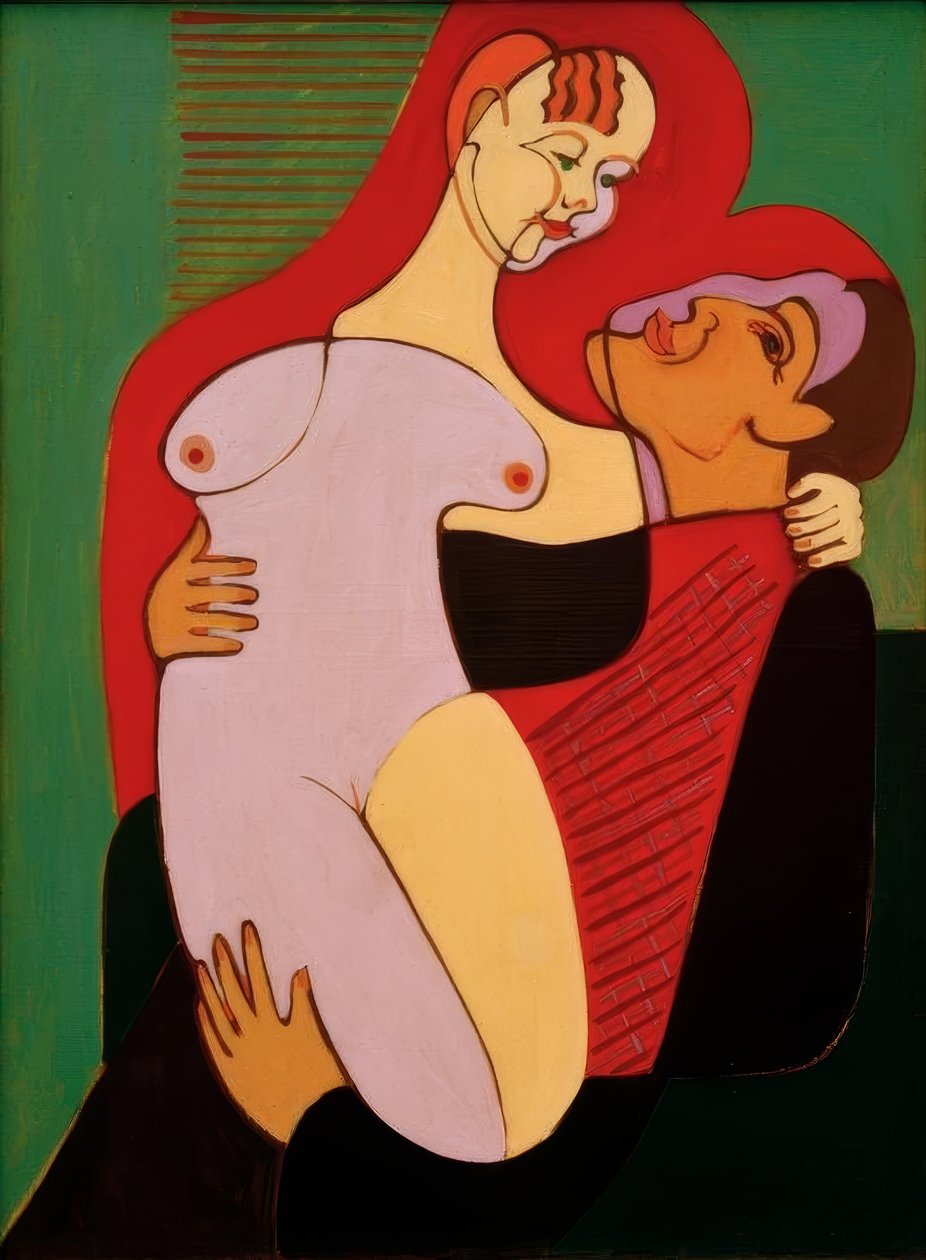 Store elskere (ekteparet Hembus) av Ernst Ludwig Kirchner