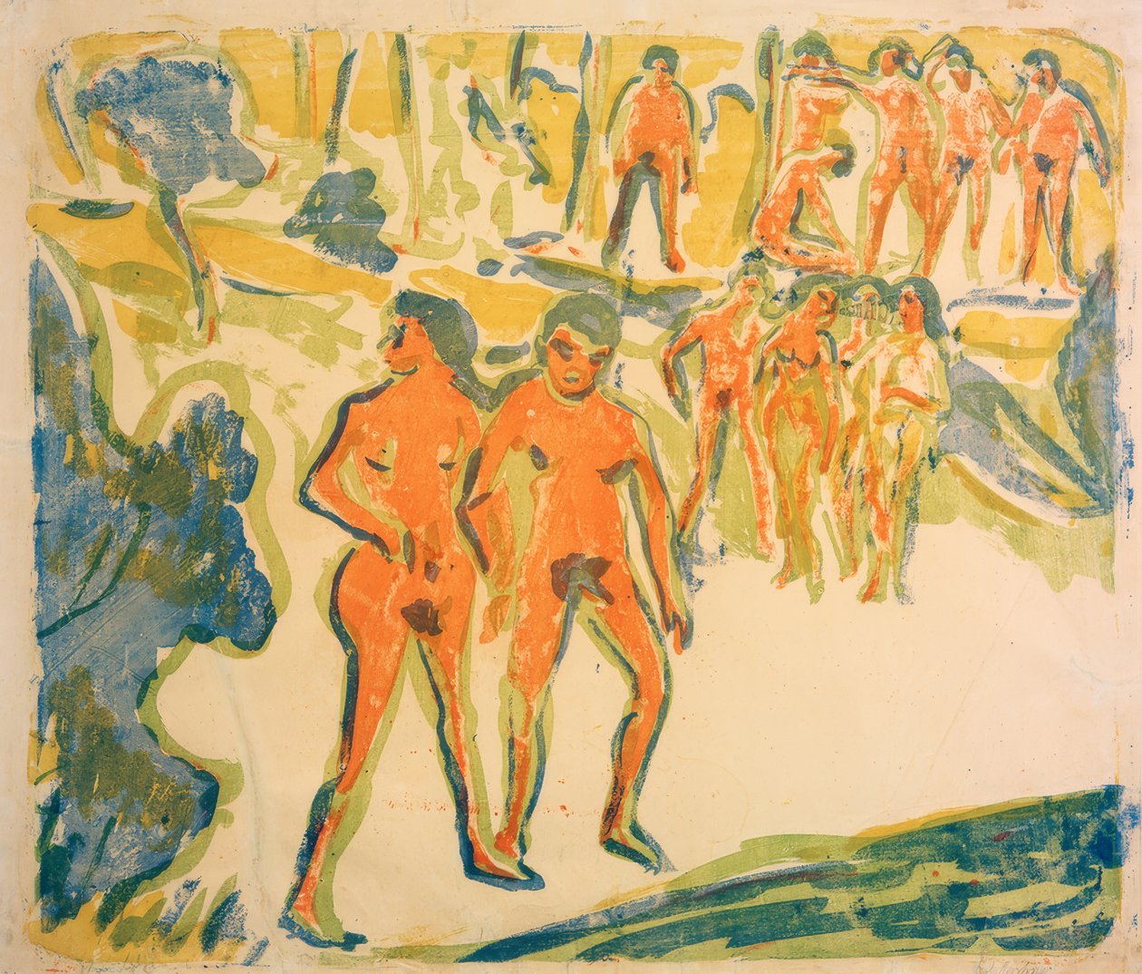 Gruppen Badender av Ernst Ludwig Kirchner