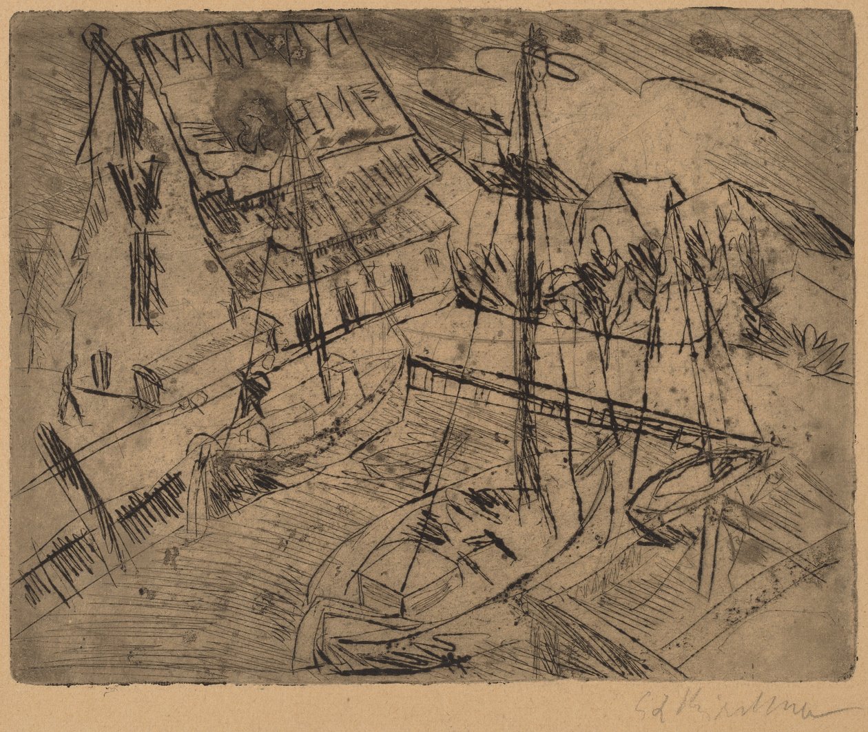 Havn ved Burgstaaken av Ernst Ludwig Kirchner