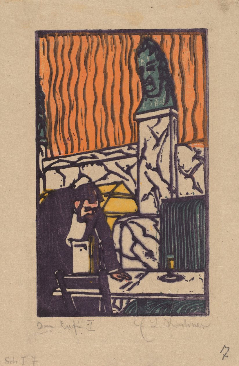 Hovedservitør i kafé, 1904 av Ernst Ludwig Kirchner