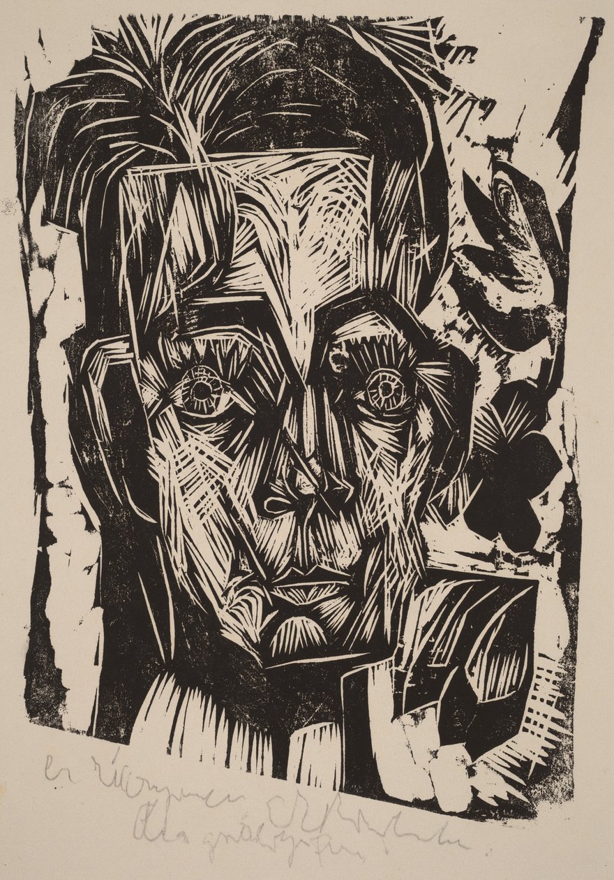 Hode av dr. Robert Binswanger (studenten) av Ernst Ludwig Kirchner