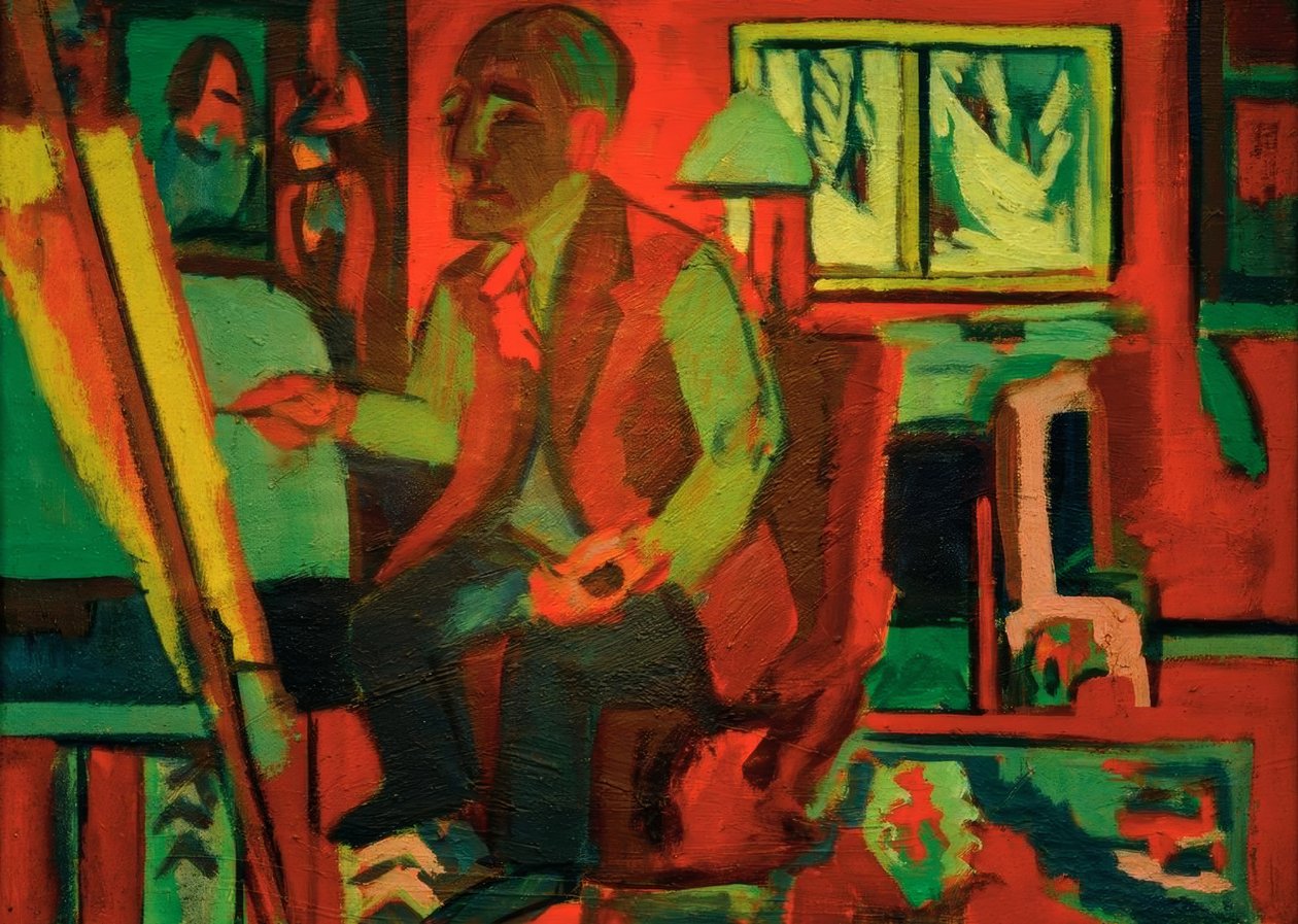 Nederlender i studio - Jan Wiegers av Ernst Ludwig Kirchner