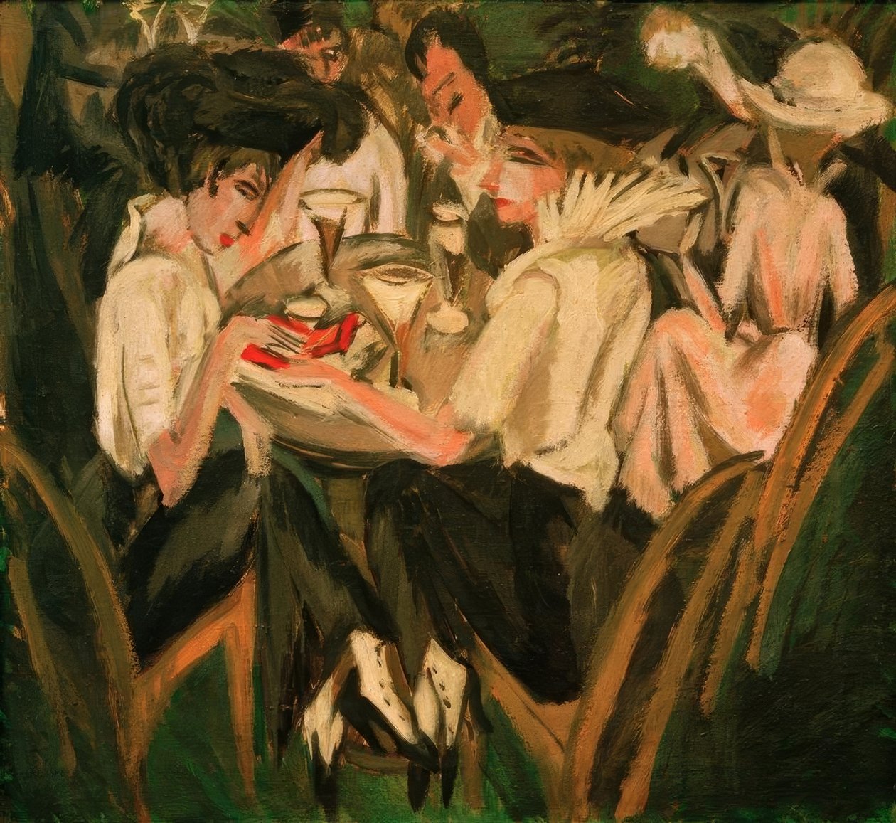 I kaféhagen av Ernst Ludwig Kirchner