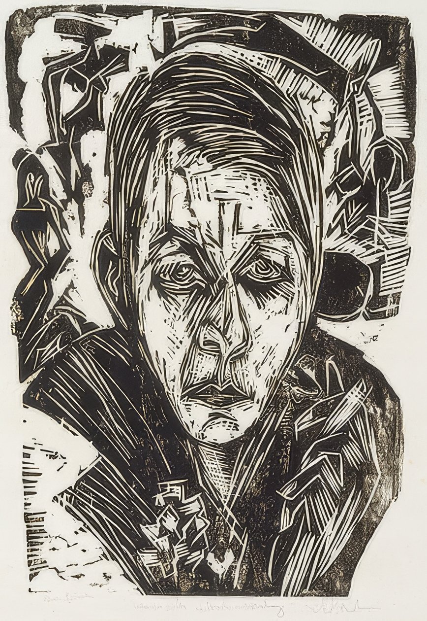 Ung jente med sigarett av Ernst Ludwig Kirchner