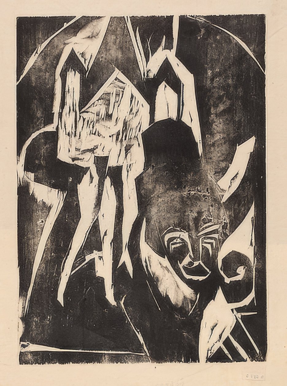 Cocotte på gaten. 1915 av Ernst Ludwig Kirchner