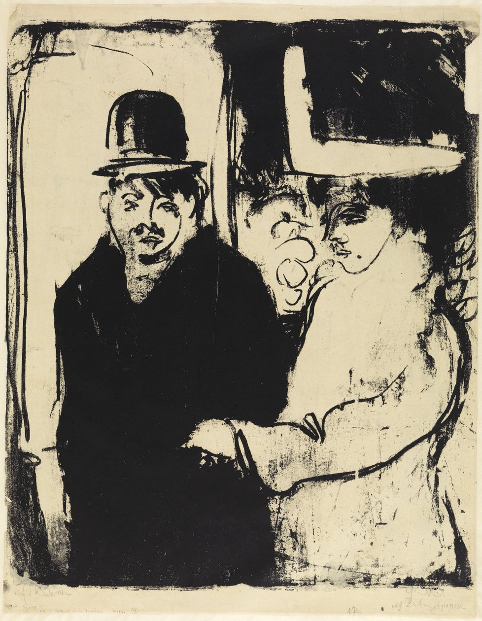 Kokotte og hallik av Ernst Ludwig Kirchner