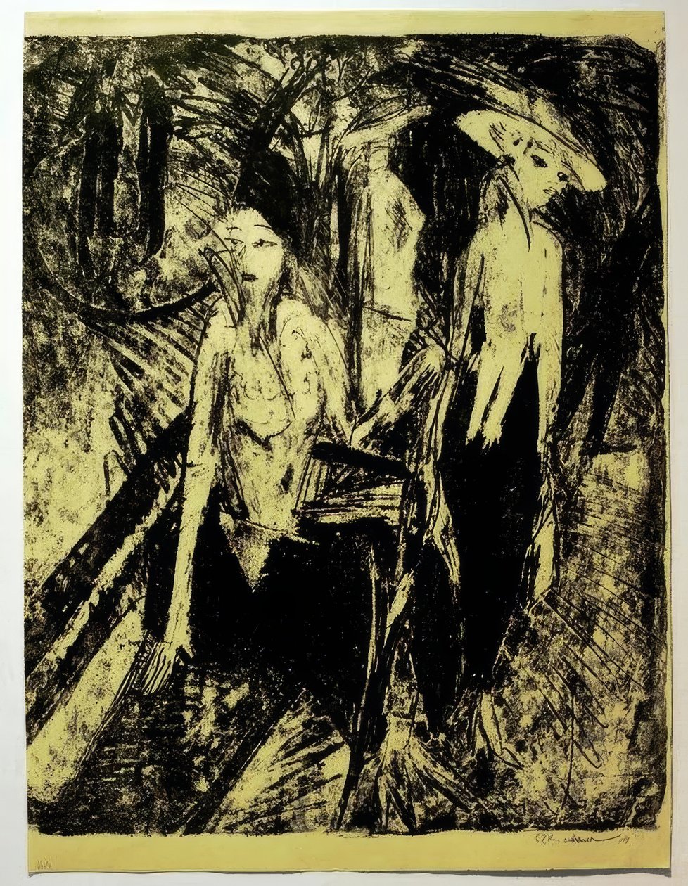 Cocottes på Kurfürstendamm av Ernst Ludwig Kirchner