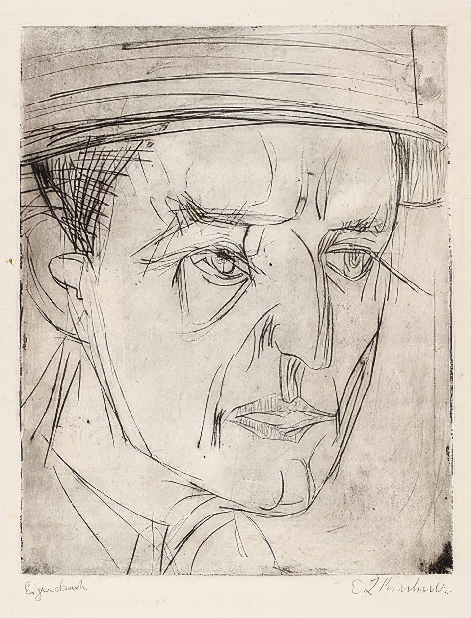 Leder Dr. Grisebach. 1920 av Ernst Ludwig Kirchner