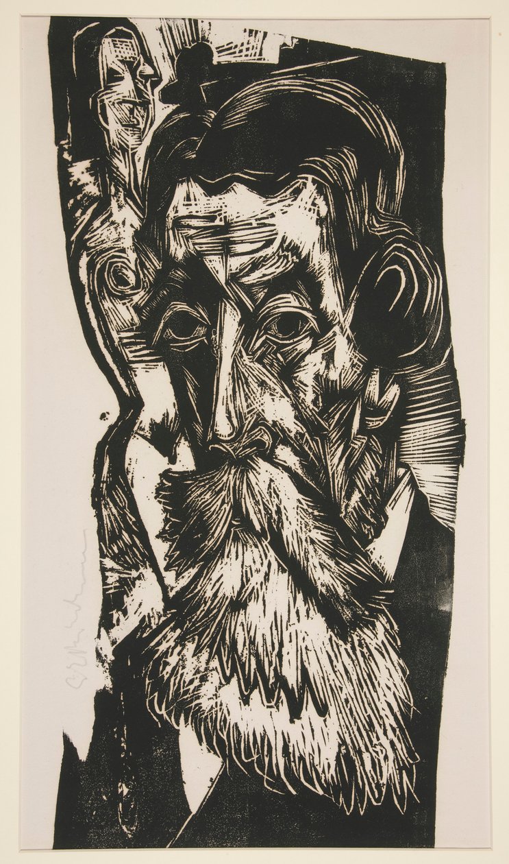 Leder for Ludwig Schames (Portrett av Ludwig Schames) av Ernst Ludwig Kirchner