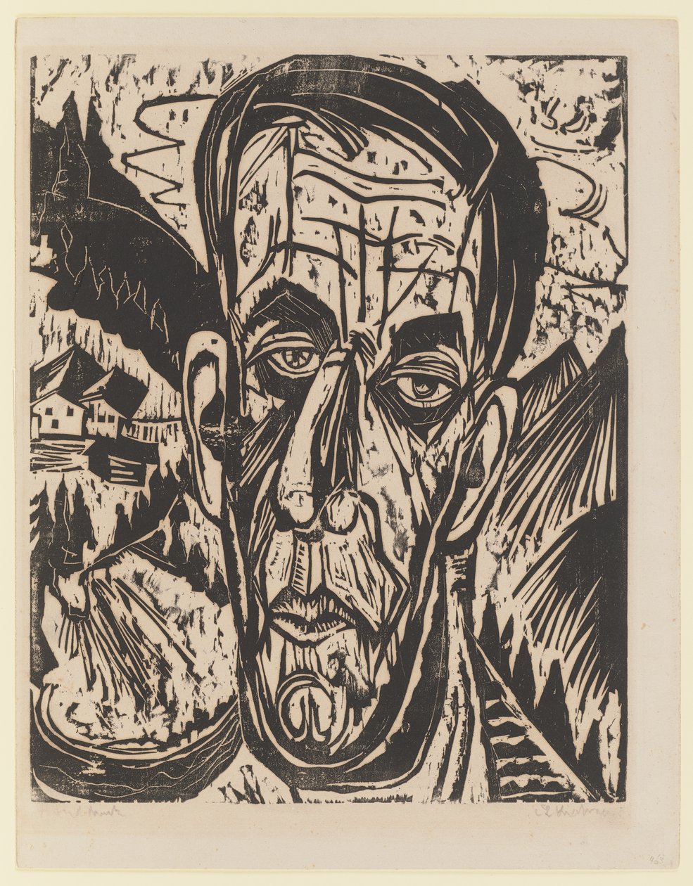 Kopf van de Velde, lys. – Van de Velde mellom fjellene av Ernst Ludwig Kirchner