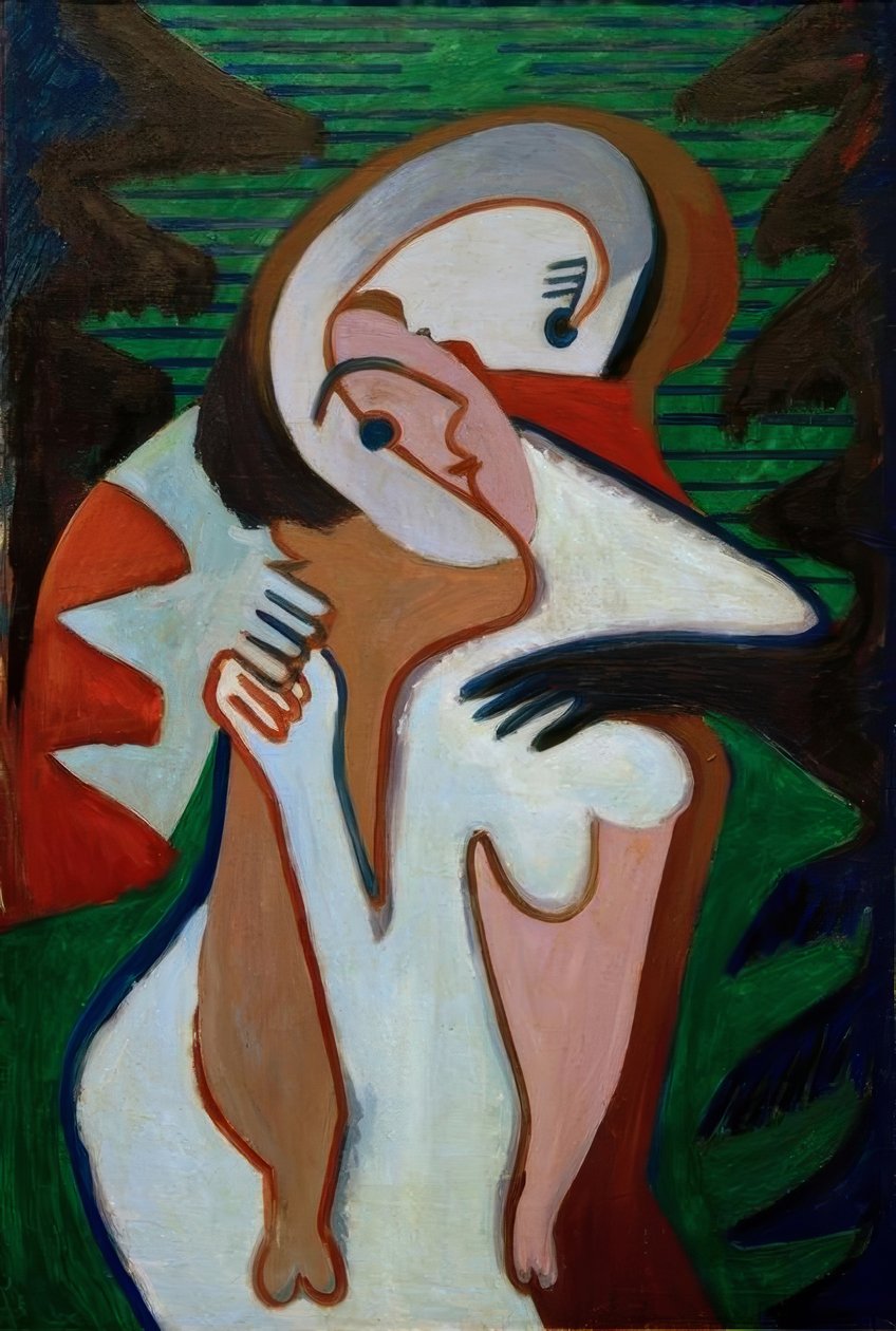 Lovers - Kysset av Ernst Ludwig Kirchner