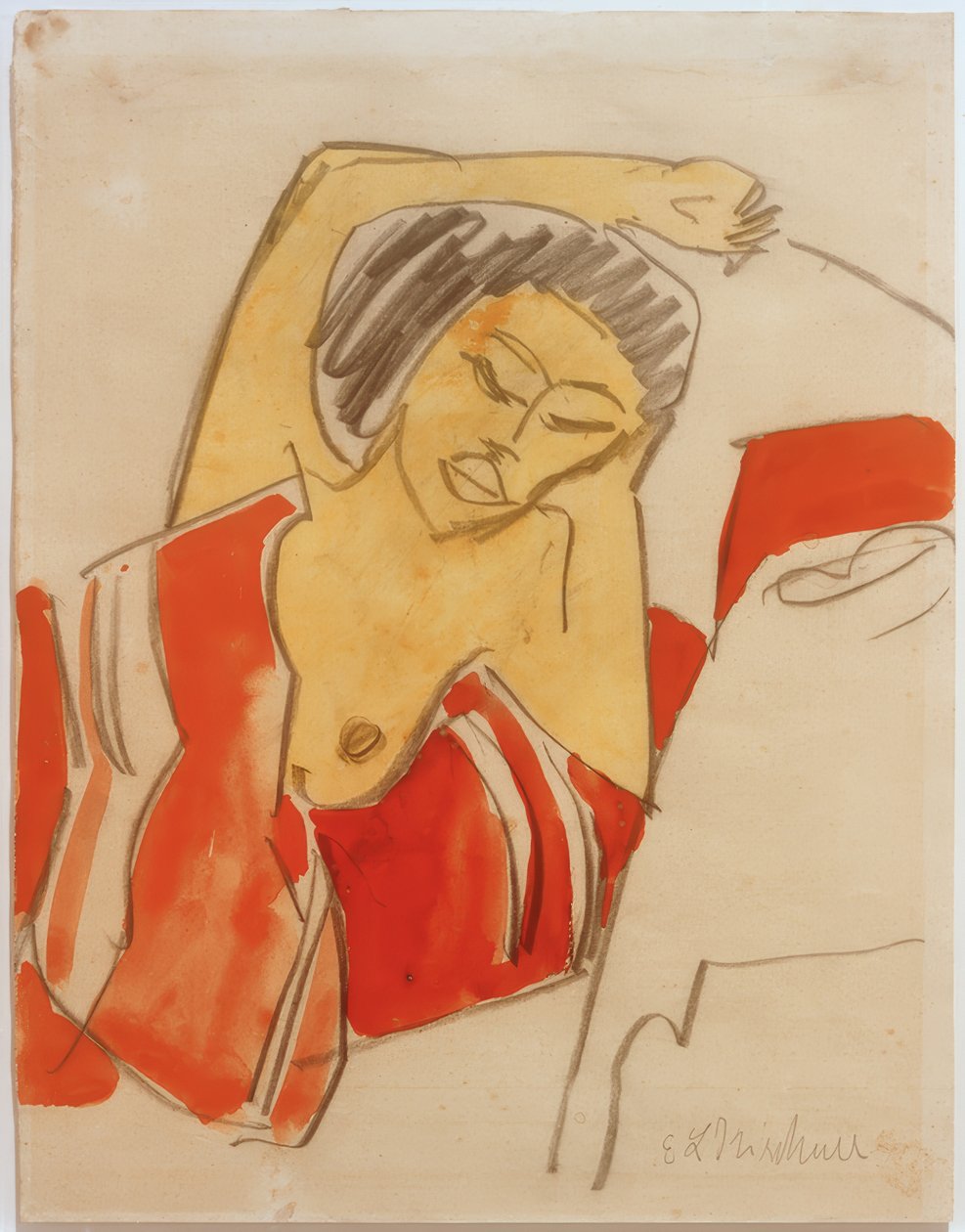 Løgnende neger av Ernst Ludwig Kirchner