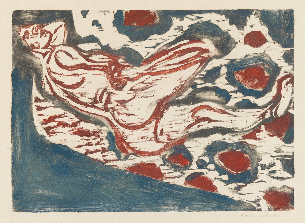 Liggende naken av Ernst Ludwig Kirchner