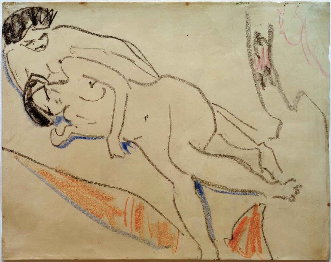 Løgnende par av Ernst Ludwig Kirchner