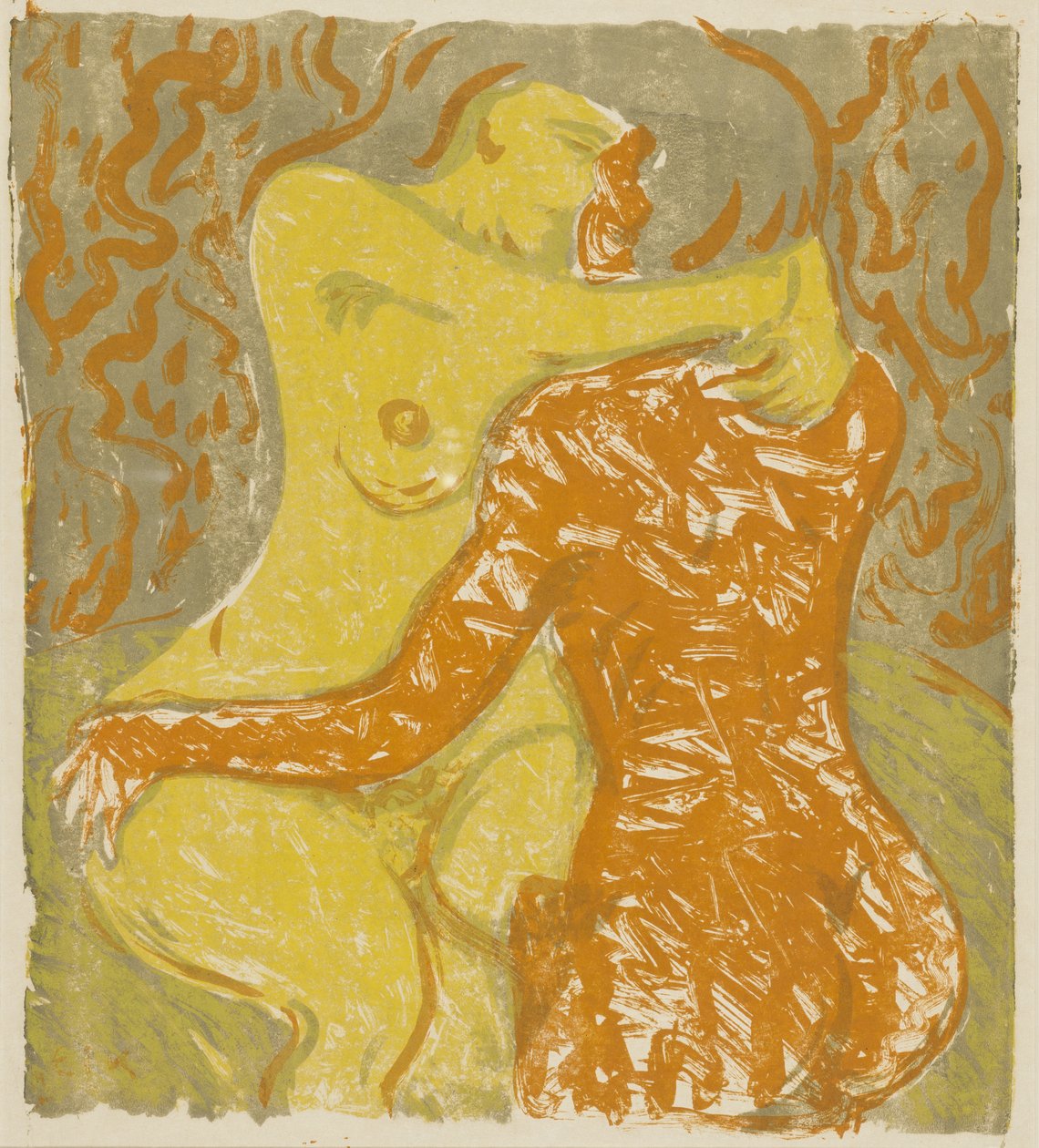 Kjærlighetsscene, 1908 av Ernst Ludwig Kirchner