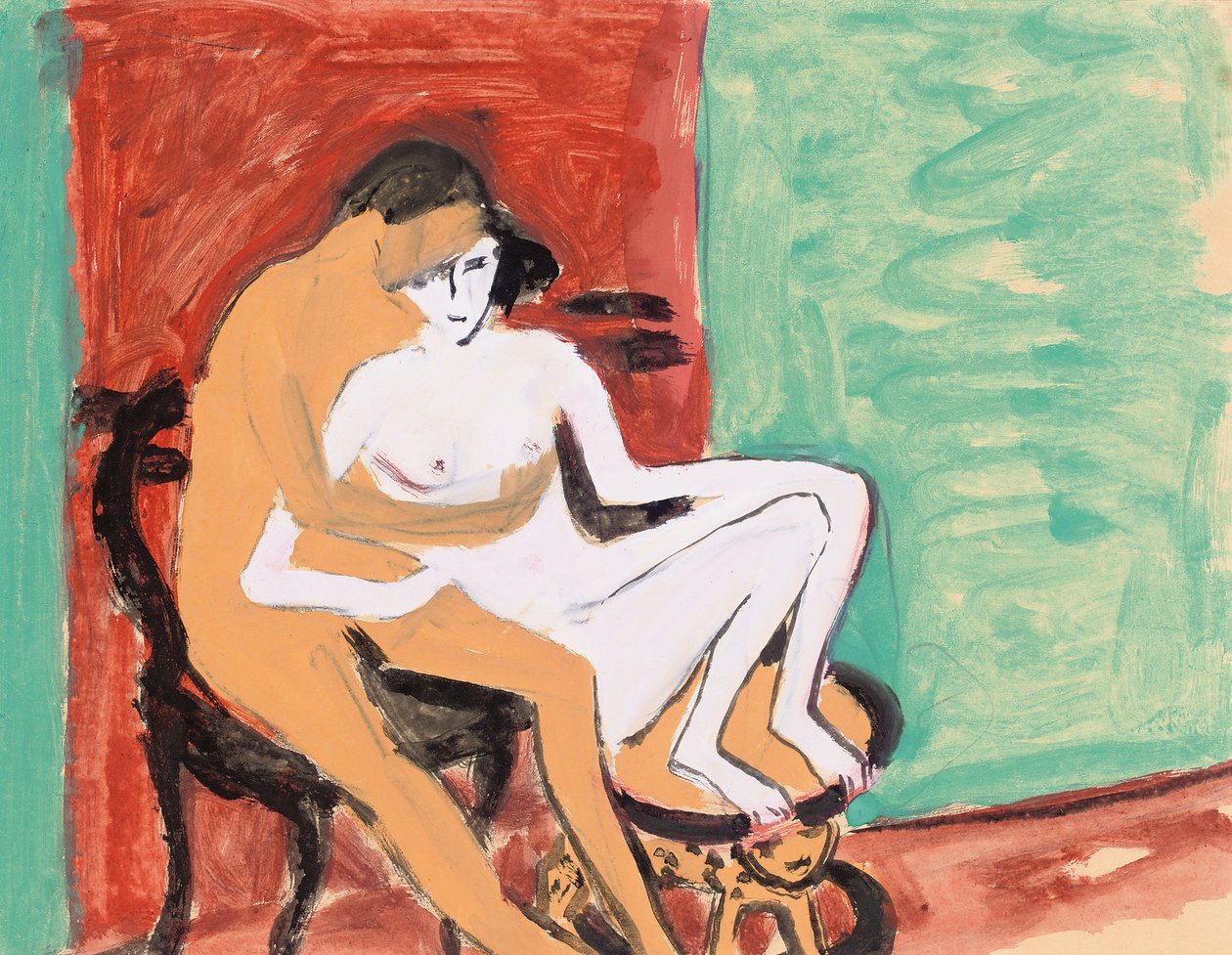 Elskere eller ungt par, 1910 av Ernst Ludwig Kirchner