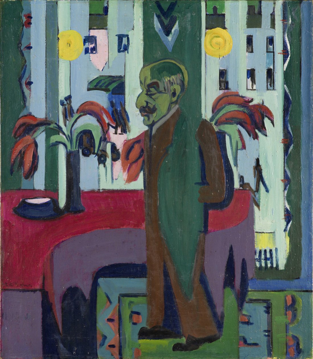 Max Liebermann i atelieret sitt av Ernst Ludwig Kirchner